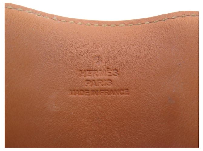 Hermès BRASLETE HERMES COLLIER DE CHIEN S 14-17CM CUERO SWIFT CREME & DORE BANGLE - vista 4