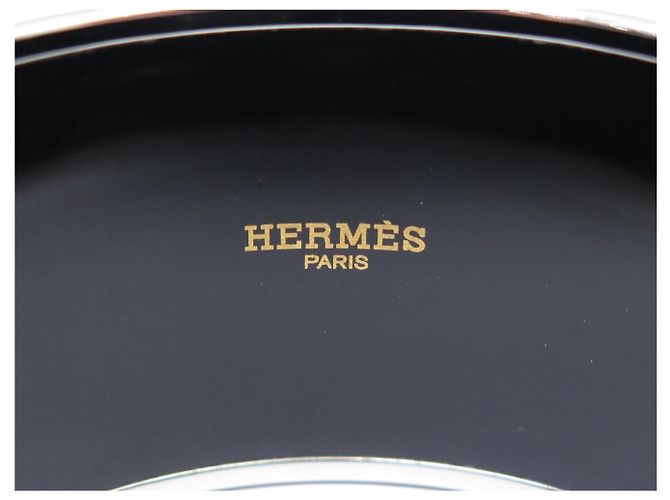 Hermès HERMES EMAIL XL CONCOURS D'ETRIERS 18CM ROSE BLEU BRACELET CUFF BANGLE - view 6