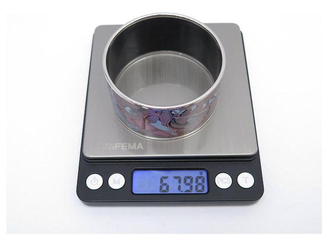 Hermès HERMES EMAIL XL CONCOURS D'ETRIERS 18CM ROSE BLEU BRACELET CUFF BANGLE - view 8