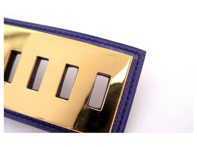 Hermès HERMES COLLIER DE CHIEN MEDOR GÜRTEL 5CM T85 AUS EPSOM LEDER VIOLET - Ansicht 13
