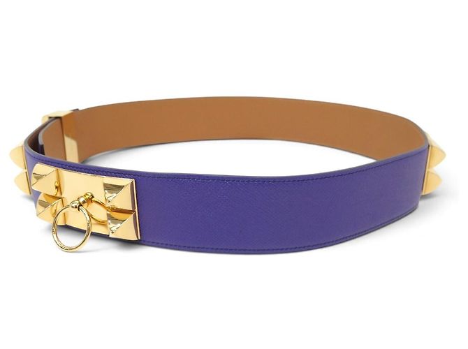 Hermès HERMES COLLIER DE CHIEN MEDOR GÜRTEL 5CM T85 AUS EPSOM LEDER VIOLET - Ansicht 2
