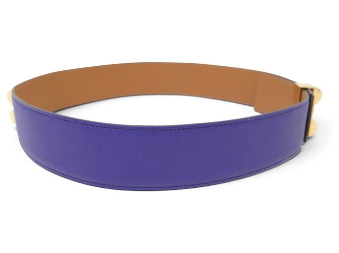 Hermès HERMES COLLIER DE CHIEN MEDOR GÜRTEL 5CM T85 AUS EPSOM LEDER VIOLET - Ansicht 4