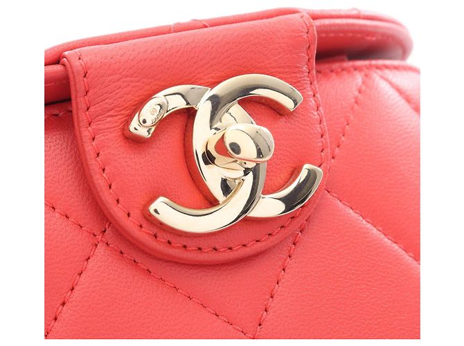 Borsa a tracolla Chanel Matelasse Vanity in pelle d'agnello - vista 6