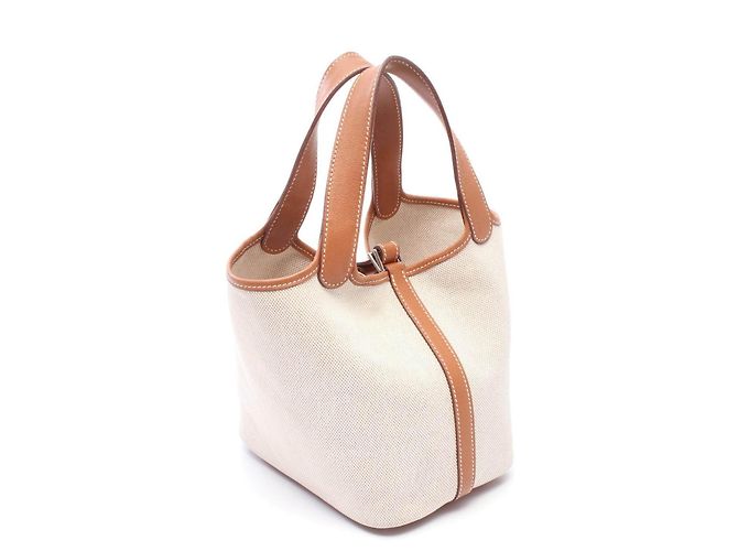 Hermès Borsa Hermes Picotin PM Toile H Vache Barenia - vista 2