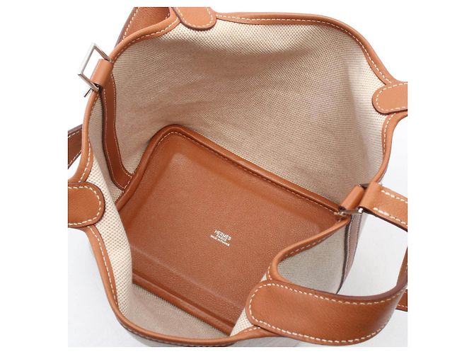 Hermès Borsa Hermes Picotin PM Toile H Vache Barenia - vista 3