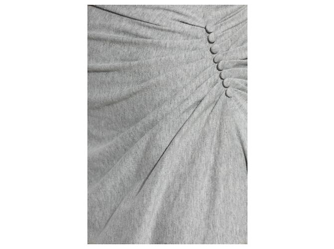 Dries Van Noten Gonna Hevira in cotone grigio - vista 5