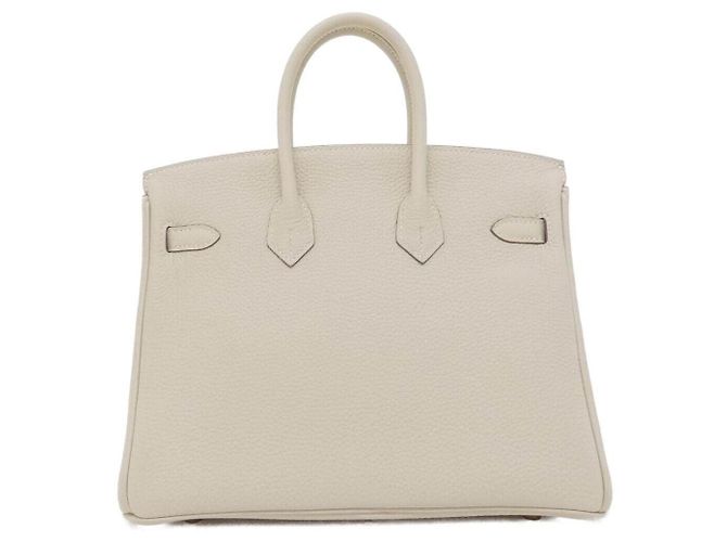 Hermès Birkin25 Togo in pelle bianca - vista 2