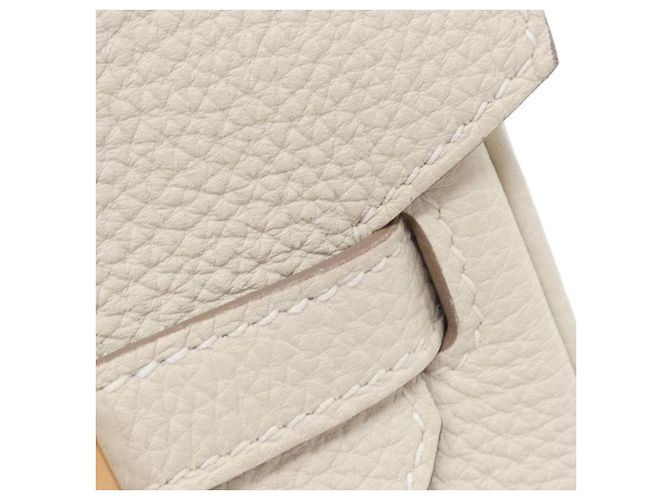 Hermès Birkin25 Togo in pelle bianca - vista 4