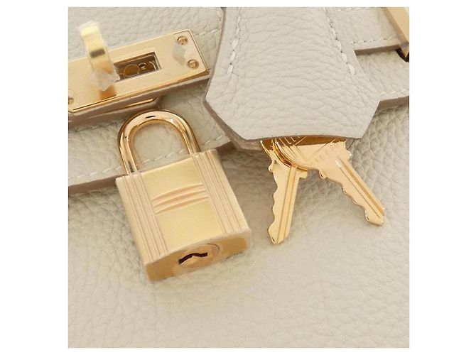 Hermès Birkin25 Togo in pelle bianca - vista 5