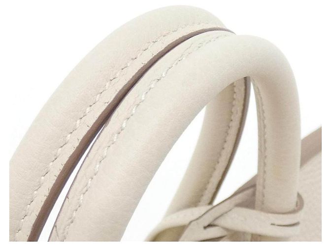 Hermès Birkin25 Togo in pelle bianca - vista 6