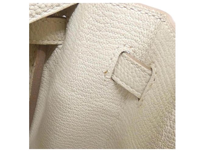 Hermès Birkin25 Togo in pelle bianca - vista 8