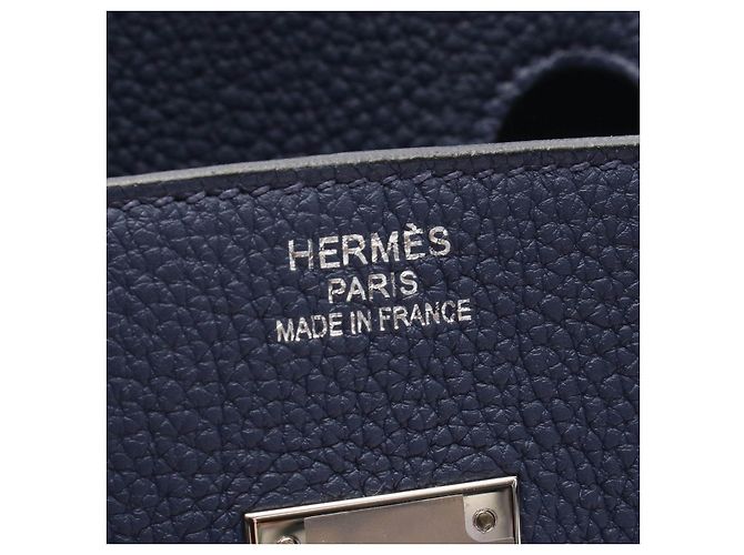 Hermès Birkin 35 Togo pelle blu nuit - vista 4