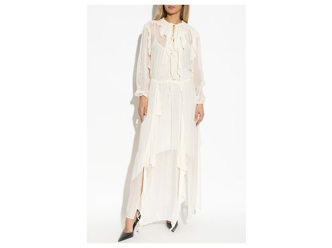 Diesel D-AZZLING Maxikleid Weiß Creme - Ansicht 3