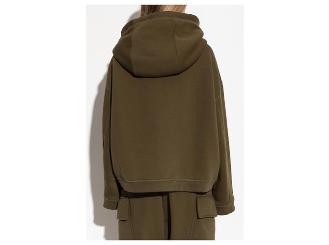 Felpa con cappuccio Dsquared2 in cotone verde - vista 4