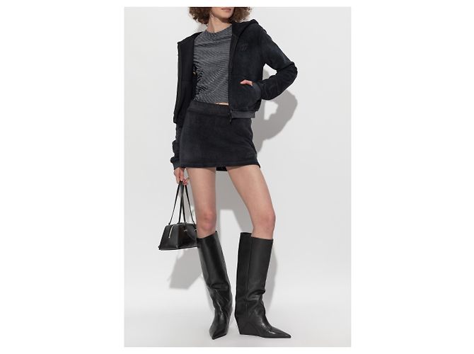 Saia com shorts T By Alexander Wang preta de algodão - vista 2