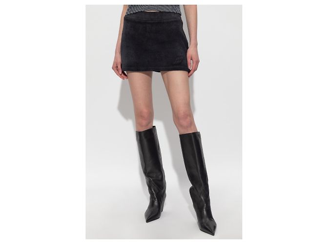 Saia com shorts T By Alexander Wang preta de algodão - vista 3