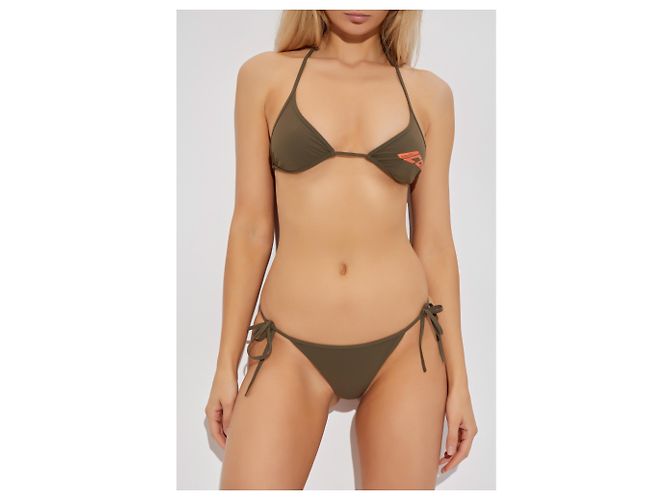 Parte inferiore bikini Tie Side Dsquared2 Verde Khaki - vista 2