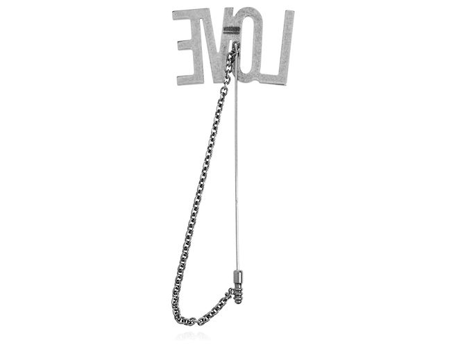Moschino Spilla con l'iscrizione `LOVE` - vista 3
