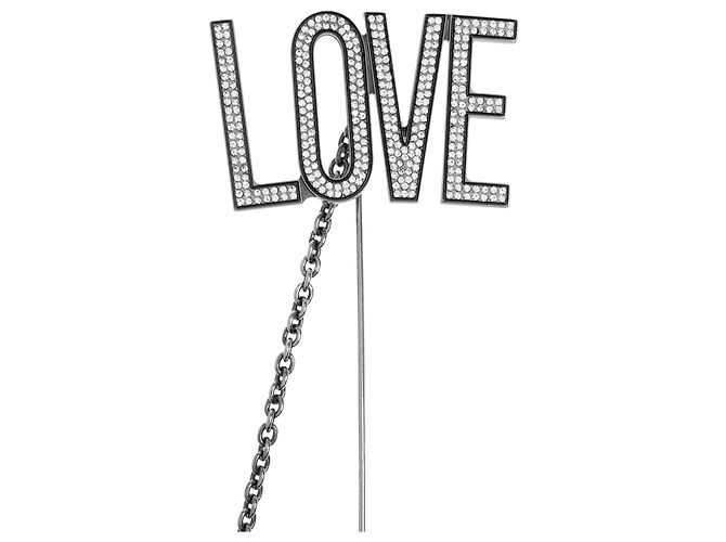 Moschino Spilla con l'iscrizione `LOVE` - vista 4