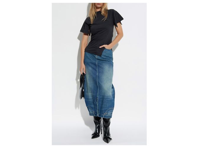 Vêtements Falda vaquera azul efecto lavado VETEMENTS - vista 2