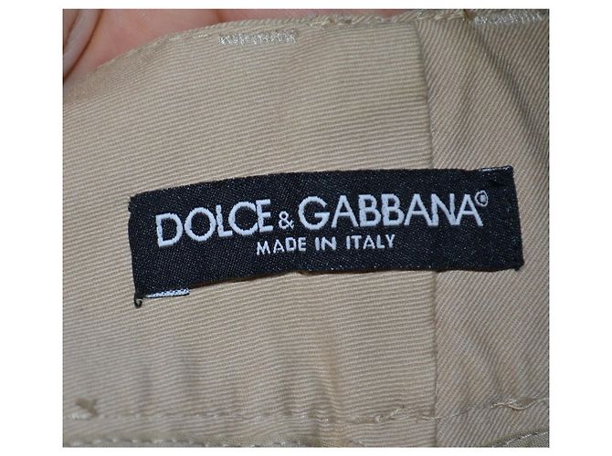 Dolce & Gabbana Calças 3/4 de Algodão Bege - vista 6