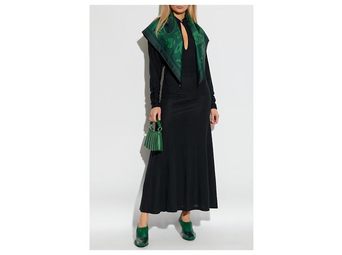 Lacoste Abito in seta con patch logo - vista 2