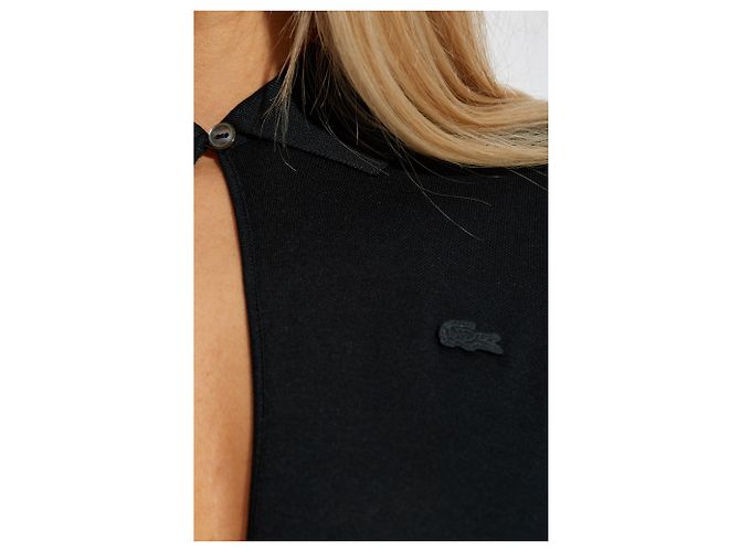 Lacoste Abito in seta con patch logo - vista 5
