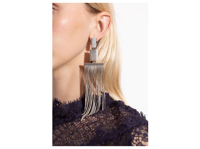 Isabel Marant Pendientes de latón `Fringe` - vista 2