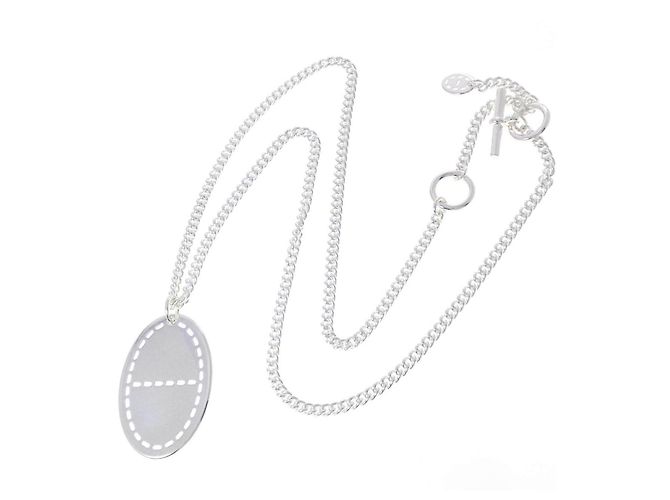 Hermès Collana Hermes Point Sellier in argento 925 - vista 5