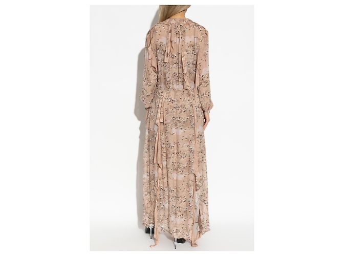 Diesel D-AZZLING-R1 Maxi Kleid Rosa Viskose - Ansicht 4