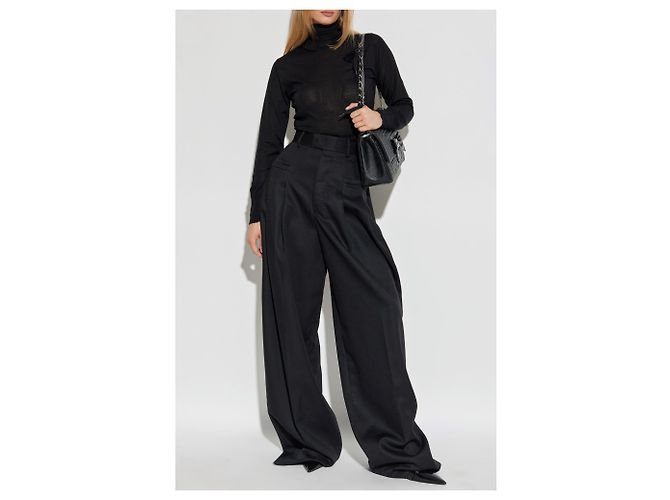 Dsquared2 Wollhose Palazzo Schwarz - Ansicht 2