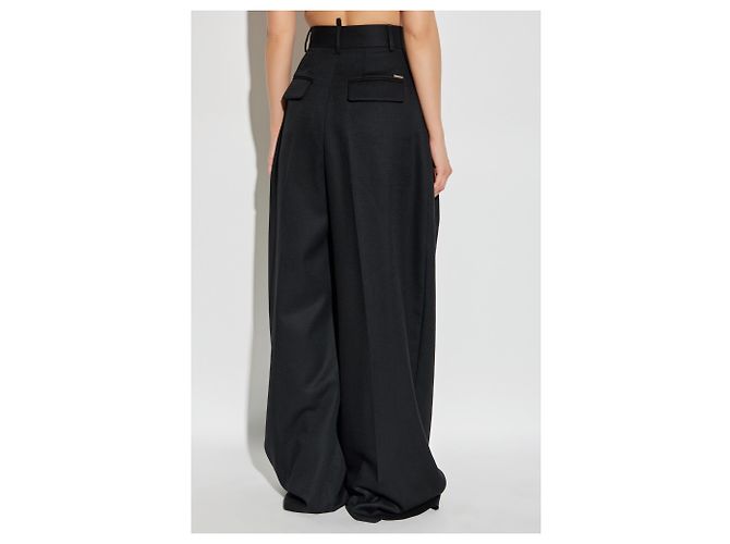 Dsquared2 Wollhose Palazzo Schwarz - Ansicht 4