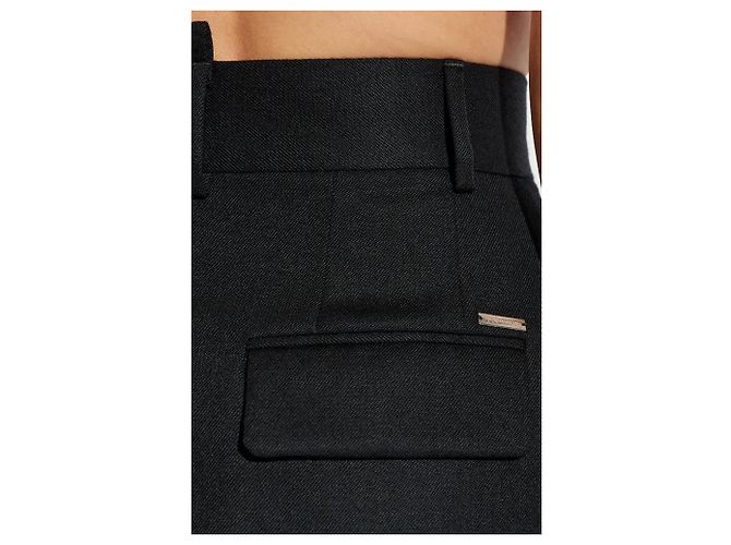 Dsquared2 Wollhose Palazzo Schwarz - Ansicht 5