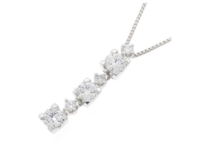 Collana Tasaki in platino e diamanti - vista 3