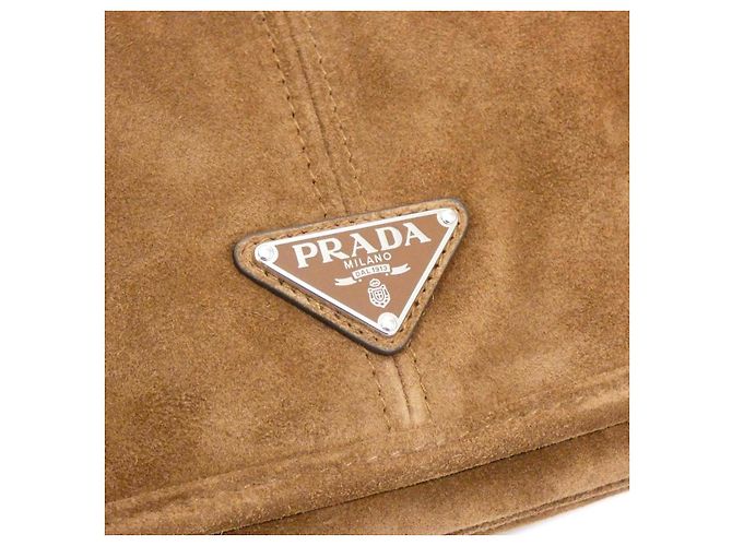 Bolsa de Ombro Prada em Camurça - vista 4