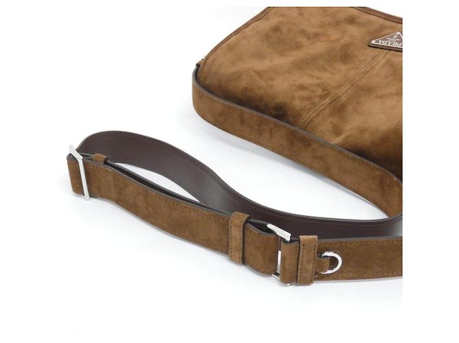 Bolsa de Ombro Prada em Camurça - vista 5
