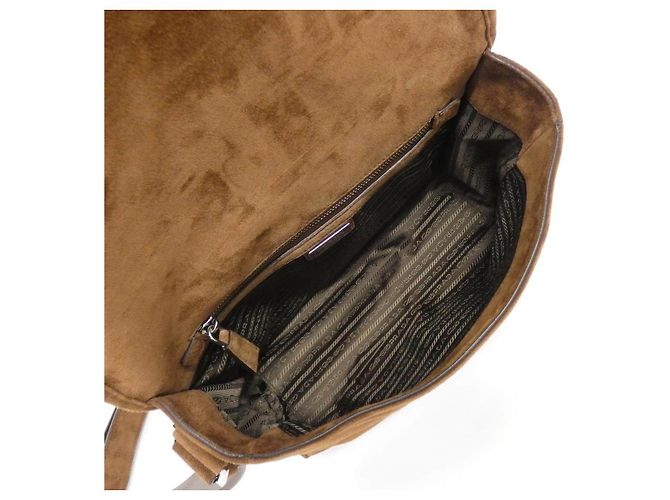 Bolsa de Ombro Prada em Camurça - vista 6