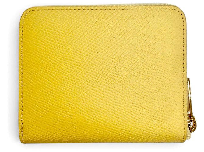 Céline Celine Piccolo Portafoglio con Zip in Pelle di Vitello Granita - vista 3