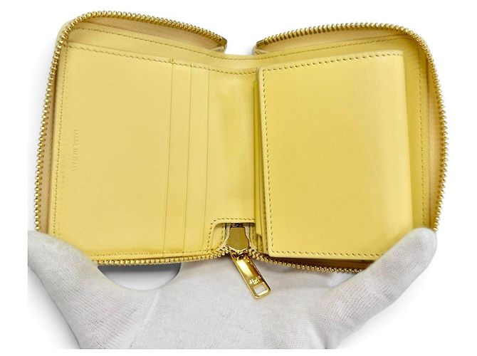Céline Celine Piccolo Portafoglio con Zip in Pelle di Vitello Granita - vista 5
