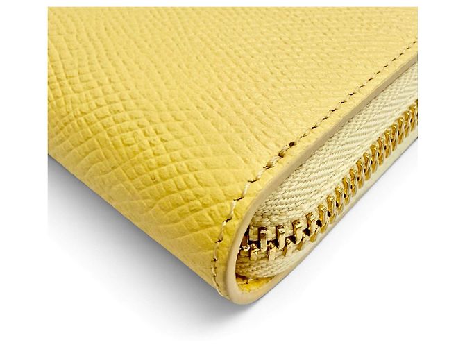 Céline Celine Piccolo Portafoglio con Zip in Pelle di Vitello Granita - vista 9