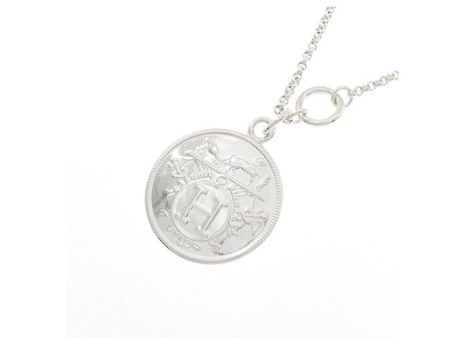 Hermès Collar Hermes Ex Libris MM Plata 925 Oro Rosa 750 - vista 3