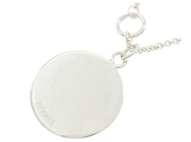 Hermès Collar Hermes Ex Libris MM Plata 925 Oro Rosa 750 - vista 4