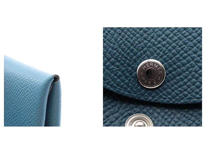 Hermès Monedero Hermes Calvi Duo de piel Epsom - vista 10