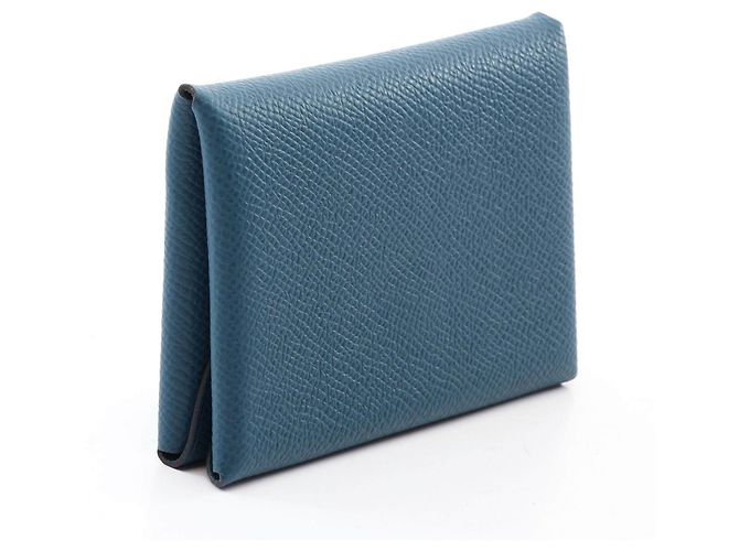 Hermès Monedero Hermes Calvi Duo de piel Epsom - vista 2