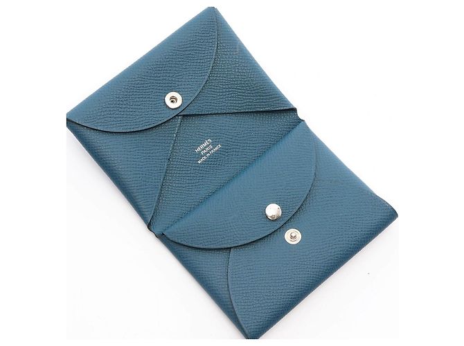 Hermès Monedero Hermes Calvi Duo de piel Epsom - vista 3