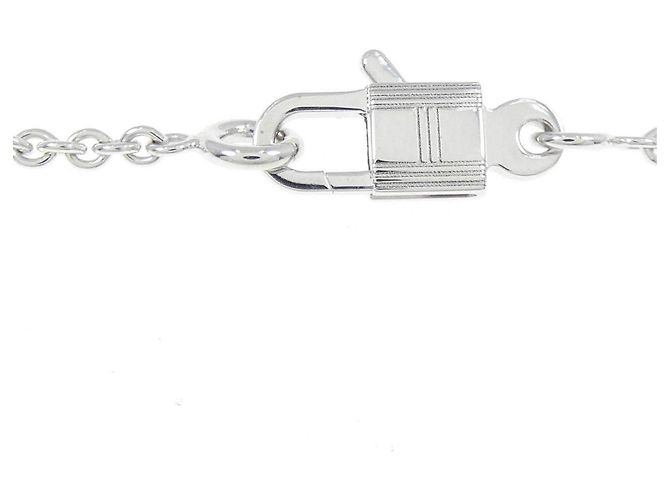Hermès Collana Hermes Amulette Cadena in oro bianco 18K e diamanti - vista 5