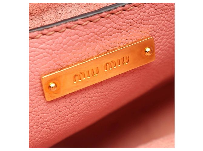 Sac à épaule Miu Miu MADRAS en cuir - vue 4