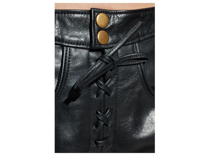 Isabel Marant Cyerra Lederhose schwarz - Ansicht 5
