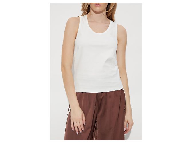 Autre Marque Top sans manches blanc en coton Pangaia - vue 3