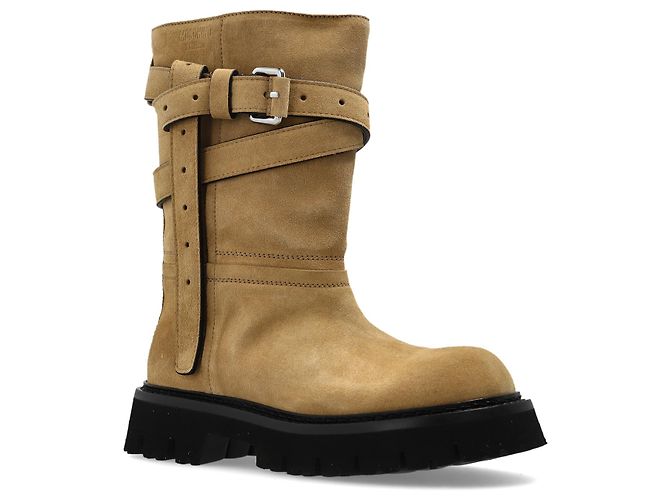 Botines Moschino de gamuza beige - vista 4